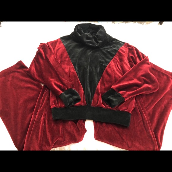 Other - Vintage Velour Color-block Sweatsuit